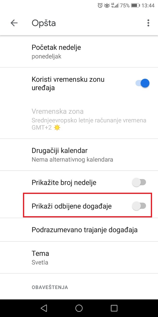 Prikaži odbijene događaje